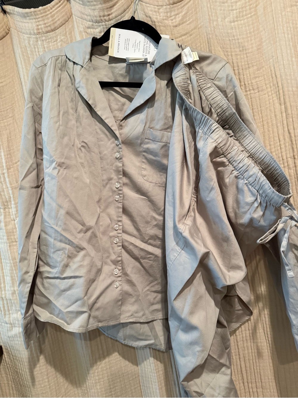 Boll & Branch Signature Long Sleeve & Pants Pajama Set